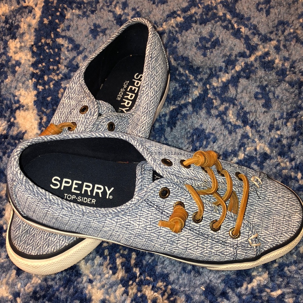 Sperry top siders blue patterned